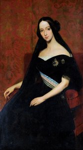 Portrait of the Princess of Joinville - D. Francisca de Braganca by Francois Rene Moreau